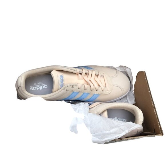 Brand New Adidas VL Court 2.0 Linen Glow Blue Size 7 - Picture 3 of 5